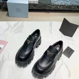 Women's Prada black loafers